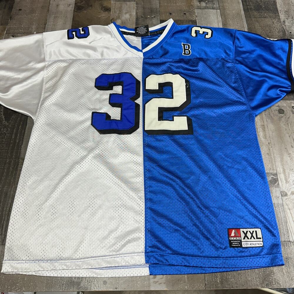 City Athletics Brooklyn Jersey XXL #32 Blue/White New York Rap HIp Hop